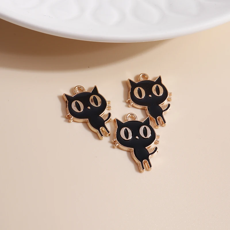 Эмалированные мини-подвески в виде кота сделай сам для ожерелий серег Кулонов