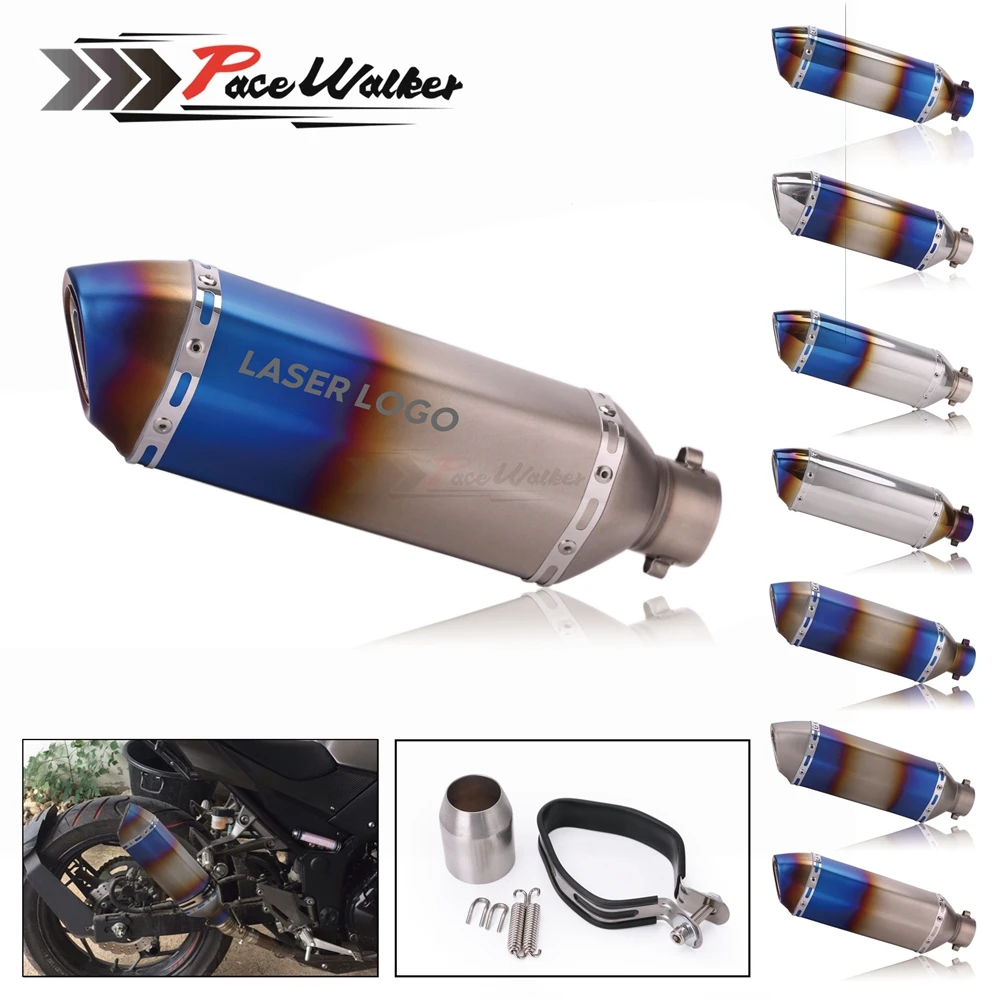 Универсальная синяя выхлопная труба для мотоцикла 51 мм с глушителем дБ Yamaha Honda KTM