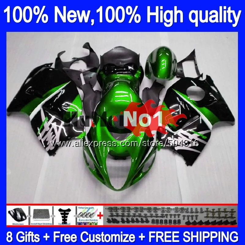 

Hayabusa For SUZUKI GSXR 1300 2002 2003 2004 2005 2006 2007 28MC.006 GSXR-1300 GSXR1300 96 02 03 04 05 06 07 Nice Green Fairing