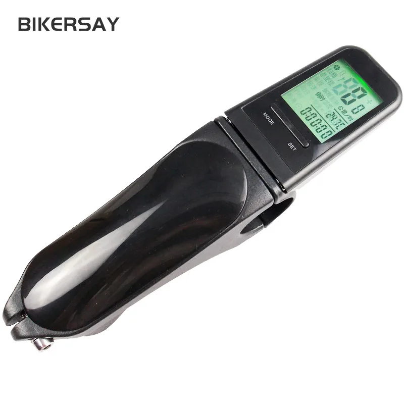 

New type bicycle code table stem road mountain bike wireless code table stem LCD liquid crystal large screen luminous