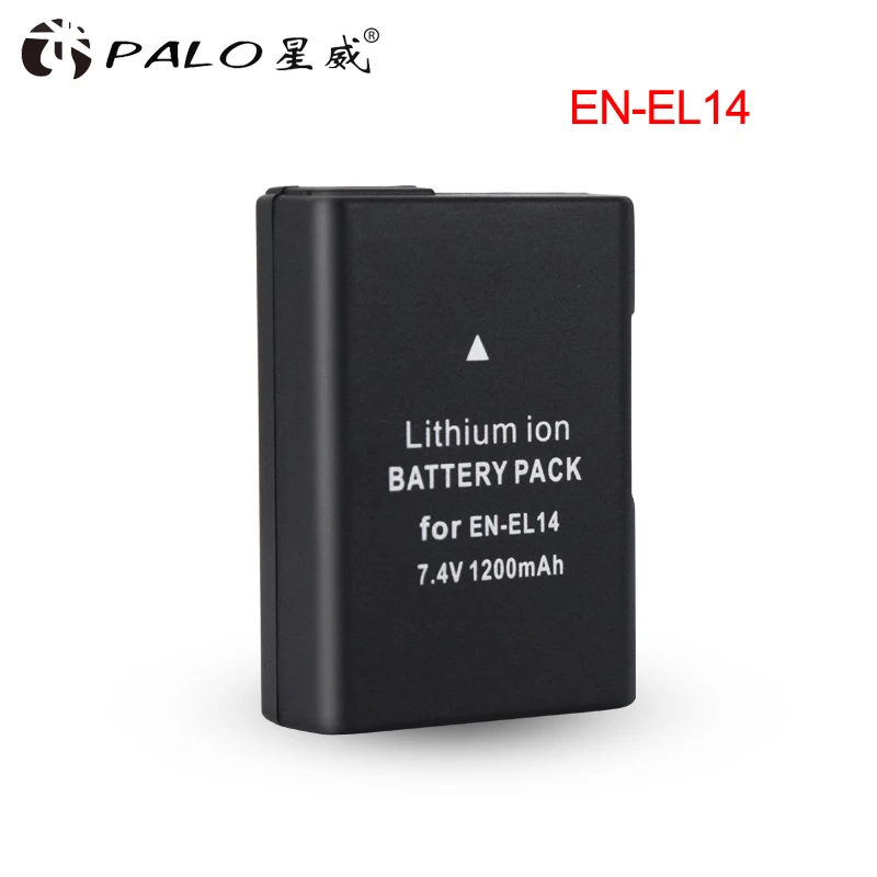 1pcs battery PALO 1 шт. EN-EL14 цифровая камера Батарея 7,4 V RU el14 акумуляторная батарея адаптер переменного тока для Nikon df d3400 d5300 d3100 d5600/5500/5200/3300 P7000/7100 и т. д - Цвет: 1pcs battery