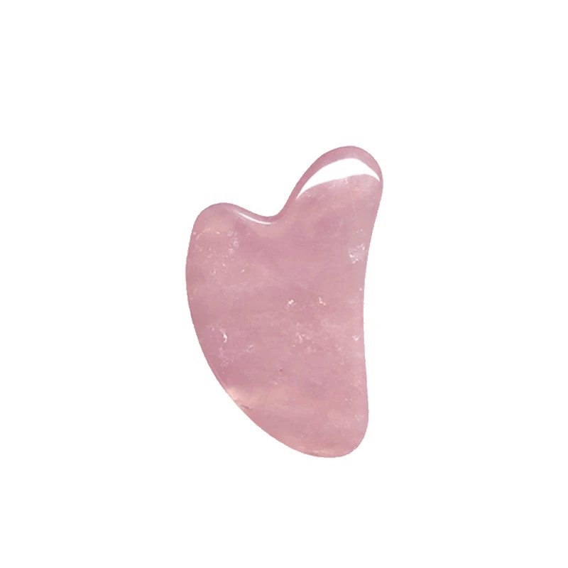 Натуральный розовый кварц Gua Sha инструмент нефрит иглоукалывание массажер для лифтинга лица Gua Sha соскабливающая доска камень для массажа лица глаз скребок