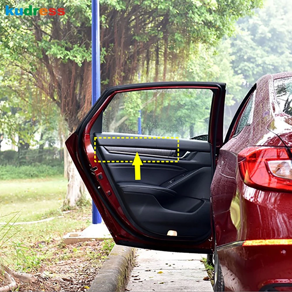 4 шт. внутренняя накладка на дверь из углеродного волокна для Honda Accord 2018 2019 2020 10th