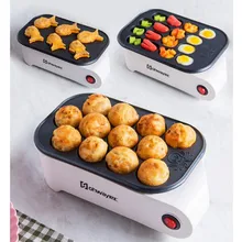 Octopus Ball Maker Takoyaki Baking Pan Electric Taiyaki Machine Sausage Hotdog Eggs Omelette Grill Japanese Fish-Shape Cake Oven