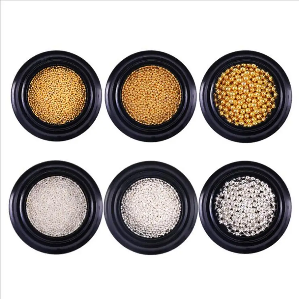 

Аксессуары для дизайна ногтей, серебристые, стальные шарики 3D