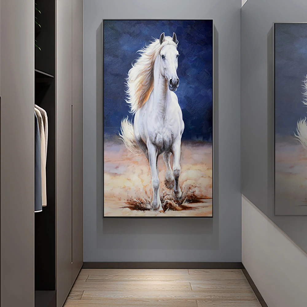 5D алмазная живопись животные сделай сам вышивка ремесла Белая лошадь мозаика