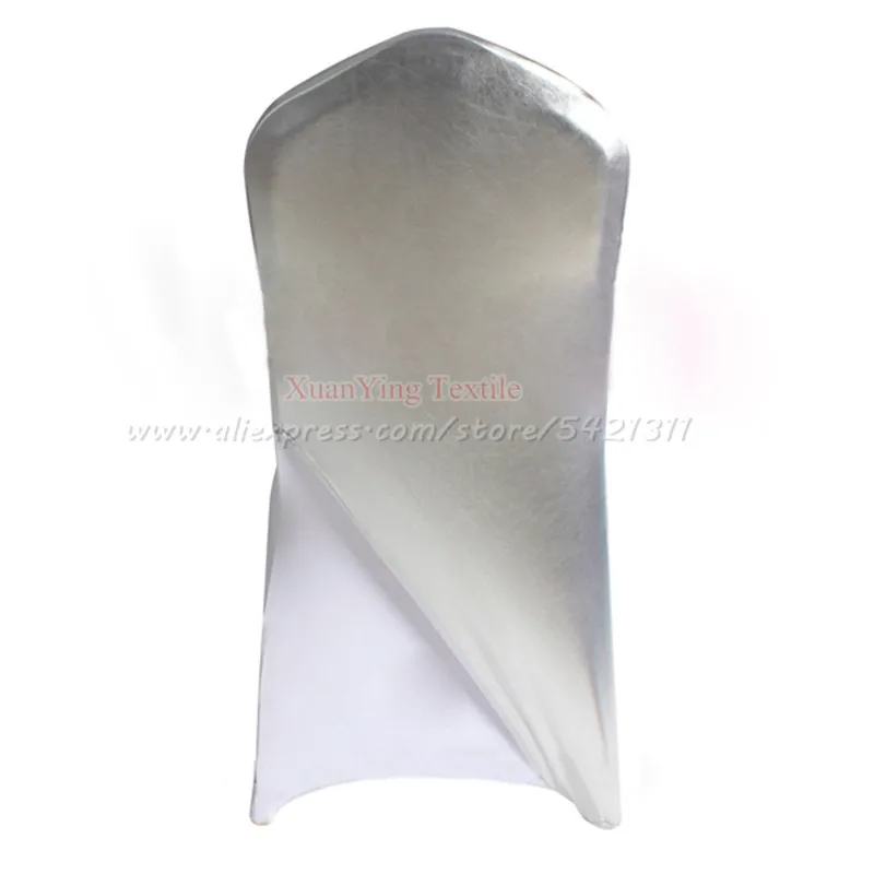 10 шт. Декор в виде золотистых металлических стрейч спандекс стул капюшон