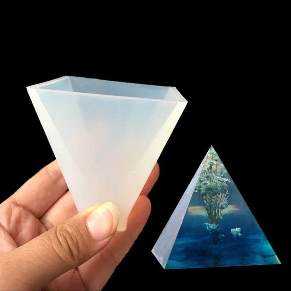

Pyramid Silicone Mold Resin Jewelry Making Mould Epoxy Pendant Craft Diy Tools