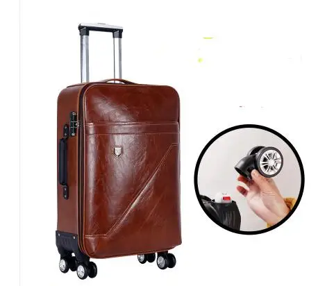 PU Rolling Luggage Suitcase Cabin Business Travel trolley bags for men Luggage Suitcase bag wheels Spinner suitcase Wheeled bags