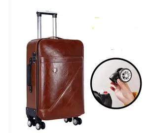 Чемодан на колесиках для мужчин, из искусственной кожи, для деловых поездок, чемодан на колесиках