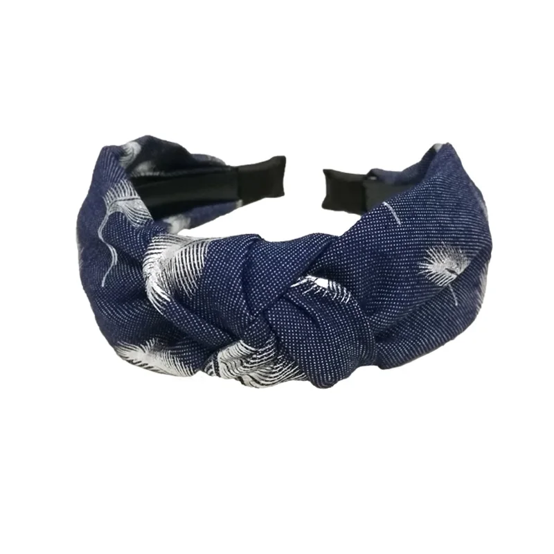 Женская джинсовая повязка для волос на осень и зиму Спортивная эластичная лента