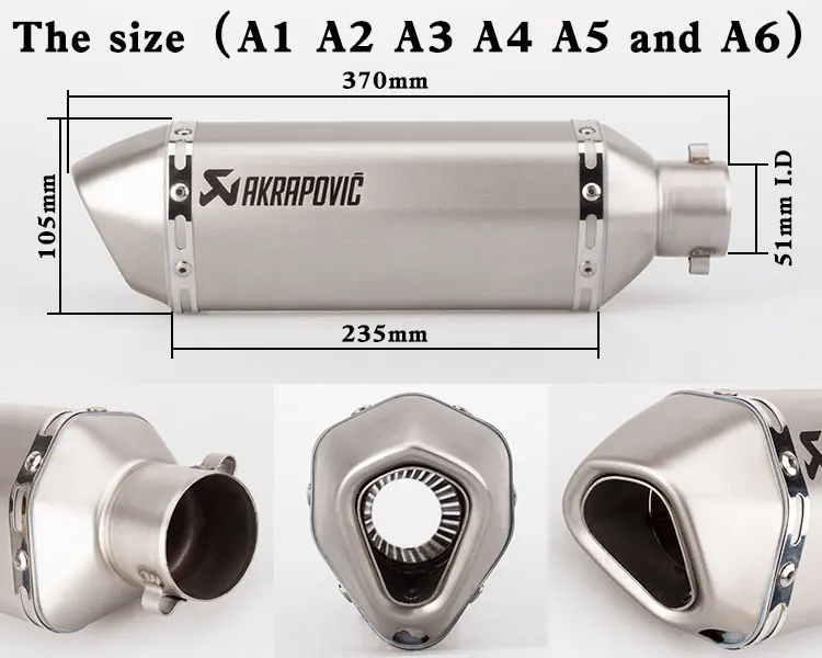 Универсальный Akrapovic мотоциклетный глушитель выхлопной трубы Moto GP система побега для KTM Benelli Honda Kawasaki Yamaha Ducati слипоны