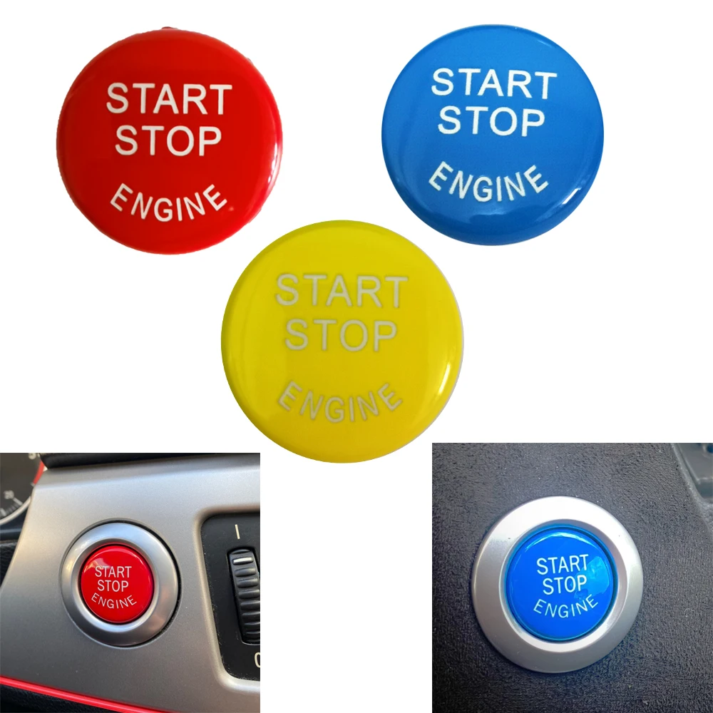

Car Start Stop Button Switch Cover For BMW E Seriers E90 E91 E92 E93 E87 E60 E83 E84 E89 Black Silver Red Blue Yellow