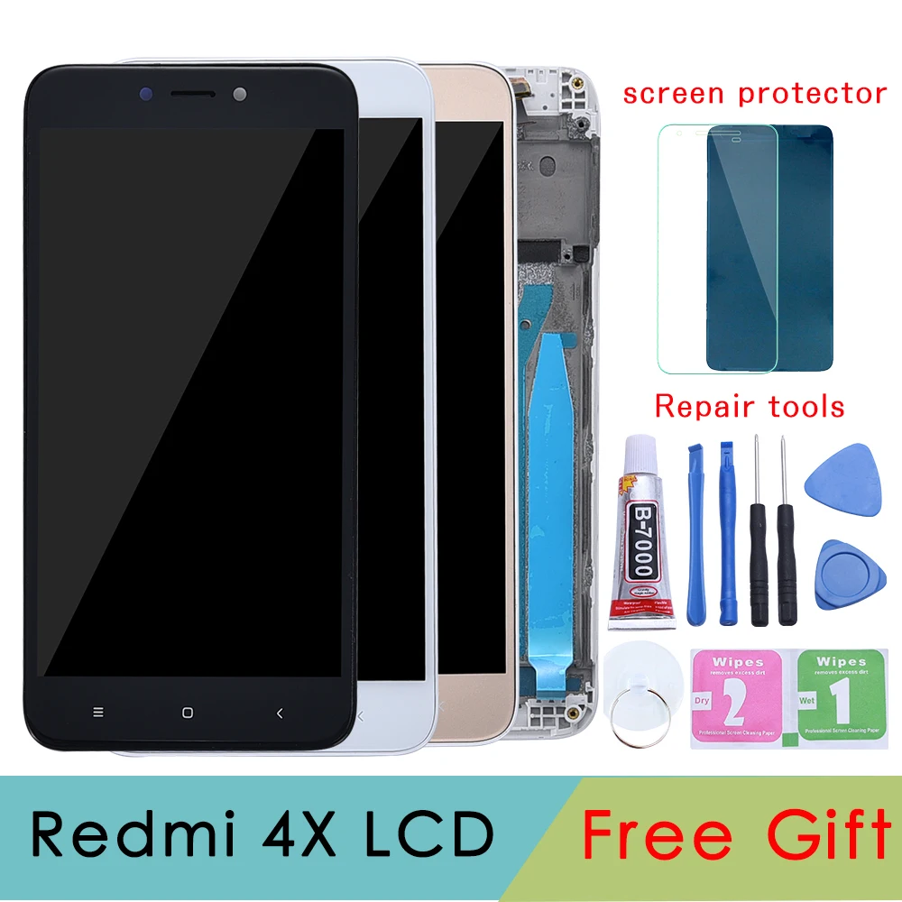 5 0 &quotОригинальный ЖК дисплей для XIAOMI Redmi 4X сенсорный экран с рамкой экран|Экраны
