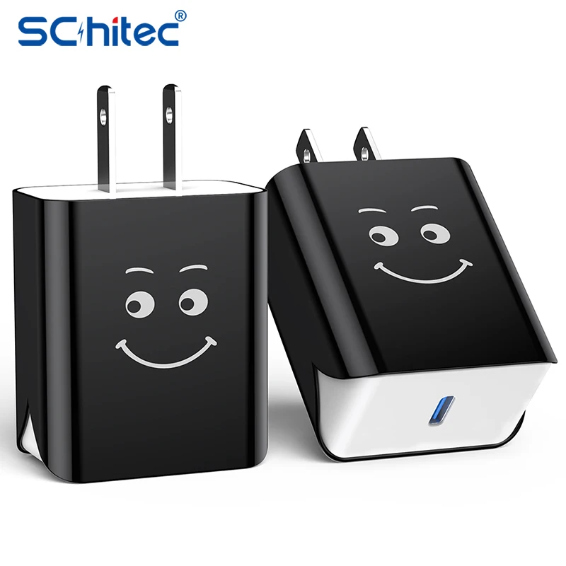 

Schitec Quick Charge 4.0 3.0 QC PD Charger 20W QC4.0 QC3.0 USB Type C Fast Charger for iPhone 12 X Xs 8 Xiaomi Phone PD Charger