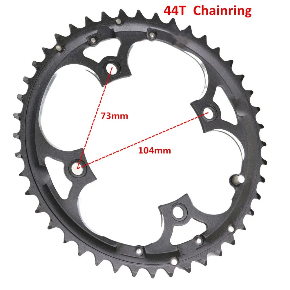 

Aluminum Alloy 44T Bike Crankset 104BCD Chainring Bike Crank Chain Ring 9 Speed MTB Road Bike Chainwheel for Shimano SLX XT