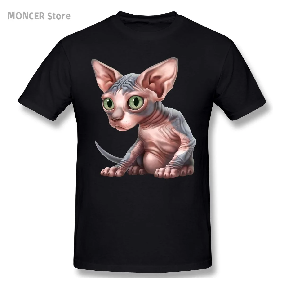 

Sphynx Cat T Shirt Cat A Clysm Sphynx Kitten Classic T-Shirt Casual Man Tee Shirt Graphic Plus Size Short-Sleeve Cotton Tshirt