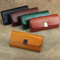 2020 aw vintage cow leather multi functional long wallet men women genuine cowhide leather wallet clutch fashion bag