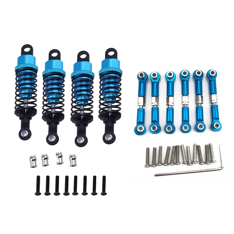 2 Set RC Car Accessories:1 Set Shock Absorber for 1:18 Wltoys & 1 Set Linkage Pull Rod Front /Rear Servo Link