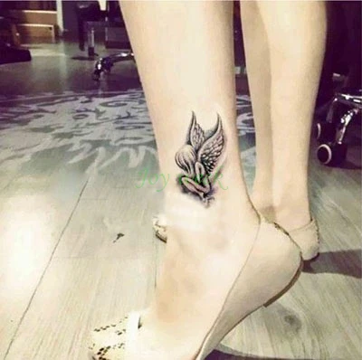 Waterproof Temporary Tattoo Sticker on foot ankle wrist angel Cupid genius tatto stickers flash tatoo fake tattoos for girl