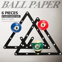 hot selling billiard pendulum accessories 6pcs kick off film billiard magic rack ball holder sheet for 8 910 ball paper