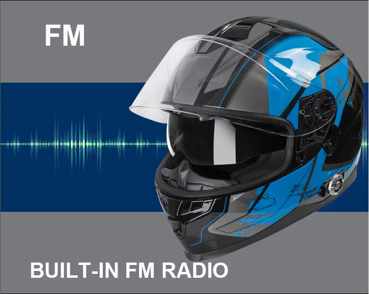 FreedConn BM22-967 4,1 CSR мотоциклетный Bluetooth шлем домофон BT домофонная система до 6 всадников говорящий fm-радио