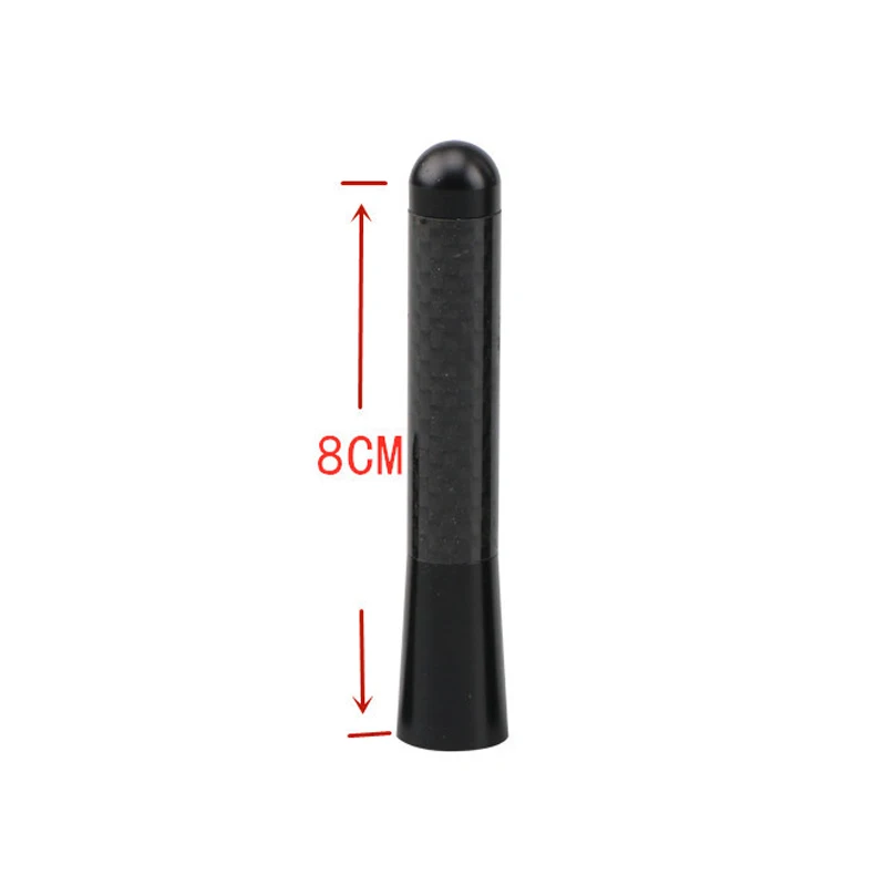 

8cm Universal Carbon Fiber Short Antenna Aerials Car Signal Accessory Black Durable Mini Car Antennas Car Signal Tool
