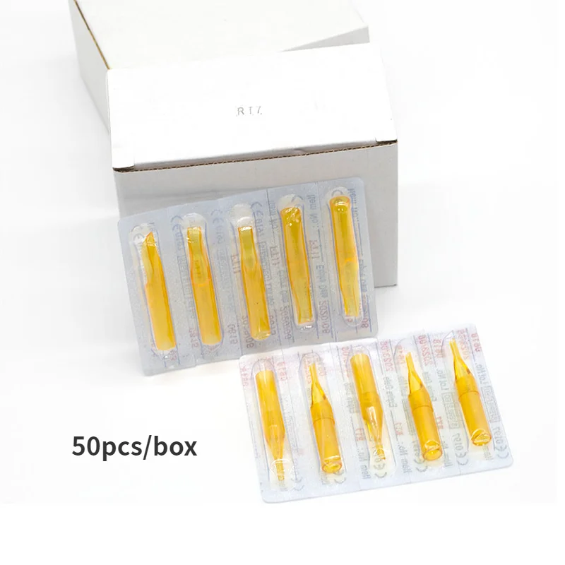 50 шт. Одноразовые Асептические пластиковые наконечники для татуировок|Типсы