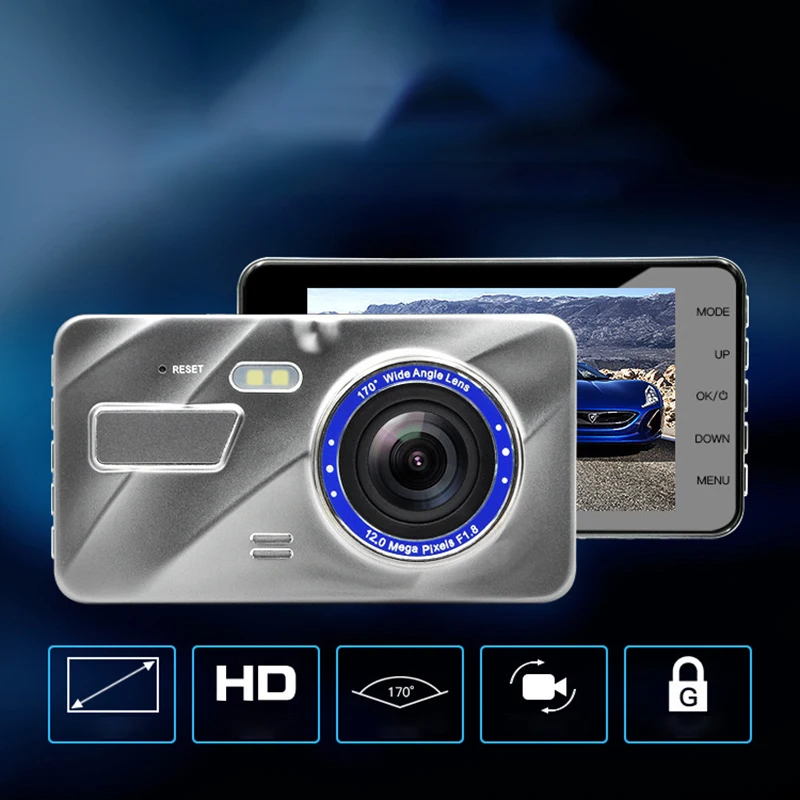 1080P Full HD 3 6 &quotАвтомобильный видеорегистратор с двумя камерами заднего вида