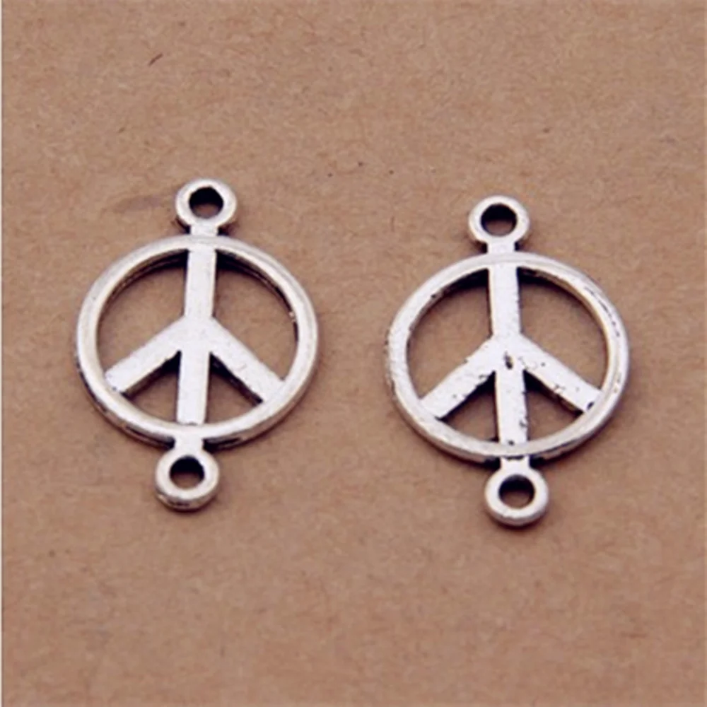 

Jewelry Findings Components Peace Symbol Connector 11x17mm 20pcs