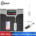 Carlinkit CarPlay ключ Bluetooth для Apple IOS Android Авто MP5 плеер беспроводной мини USB черный поддерживает Smart Link