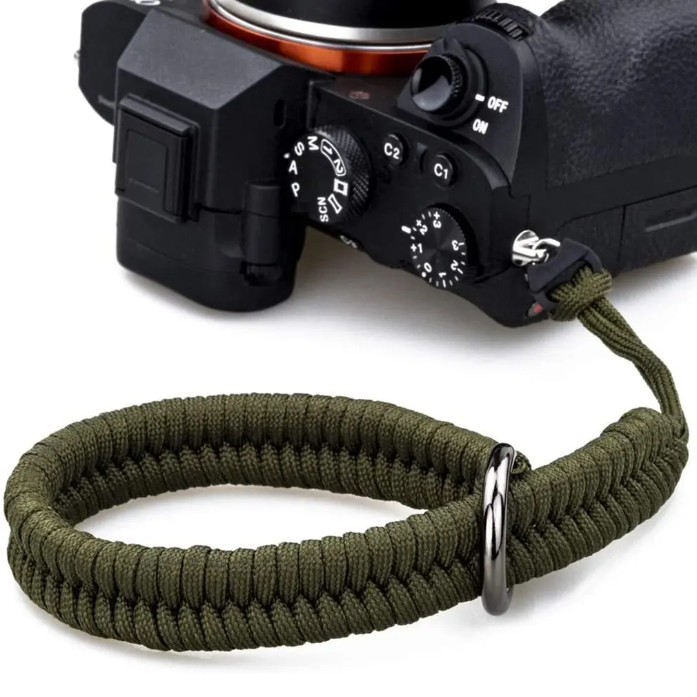 Плетеный вручную цифровой браслет для выживания ремень камеры элегантный