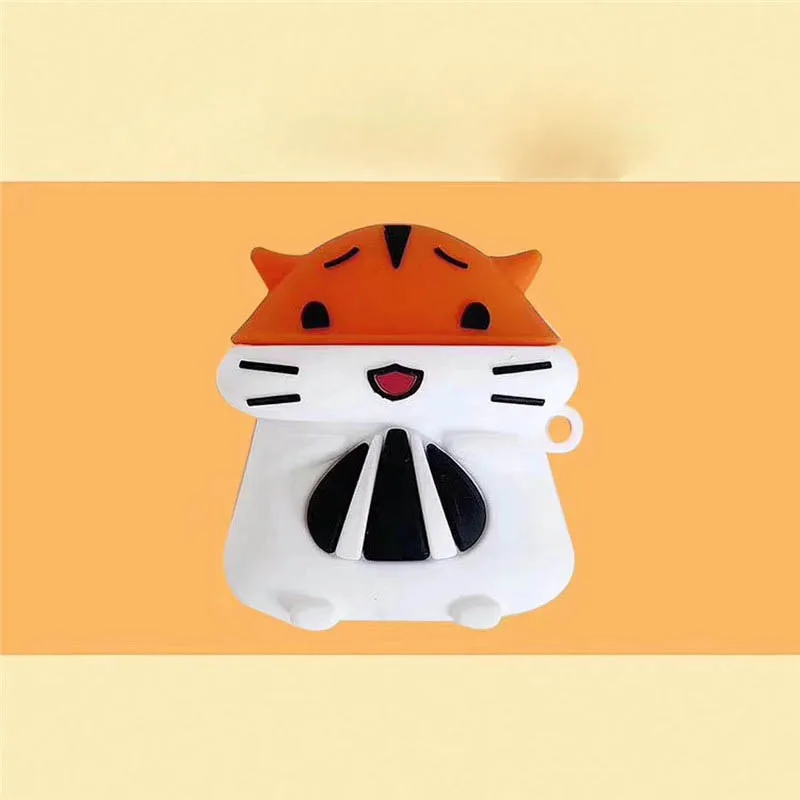 Чехол для AirPod 2 мягкий силиконовый беспроводной чехол наушников с объемным