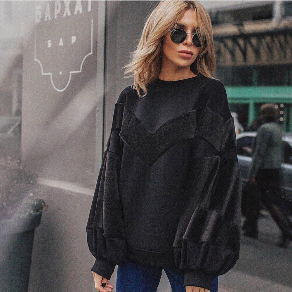 Autumn Winter Casual Faux Fur Patchwork Warm Women Sweater Batwing Sleeve Loose Knitted Pullover Sweaters Jumper Female |
