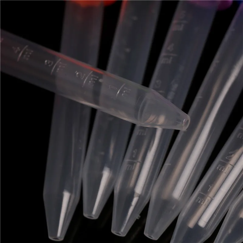 Gotero de silicona transparente para beb&eacute;, alimentador de medicina, pipeta graduada, cuentagotas para alimentos l&iacute;quidos, suministros de laboratorio escolar, Color aleatorio, 1 ud., 5ml-5