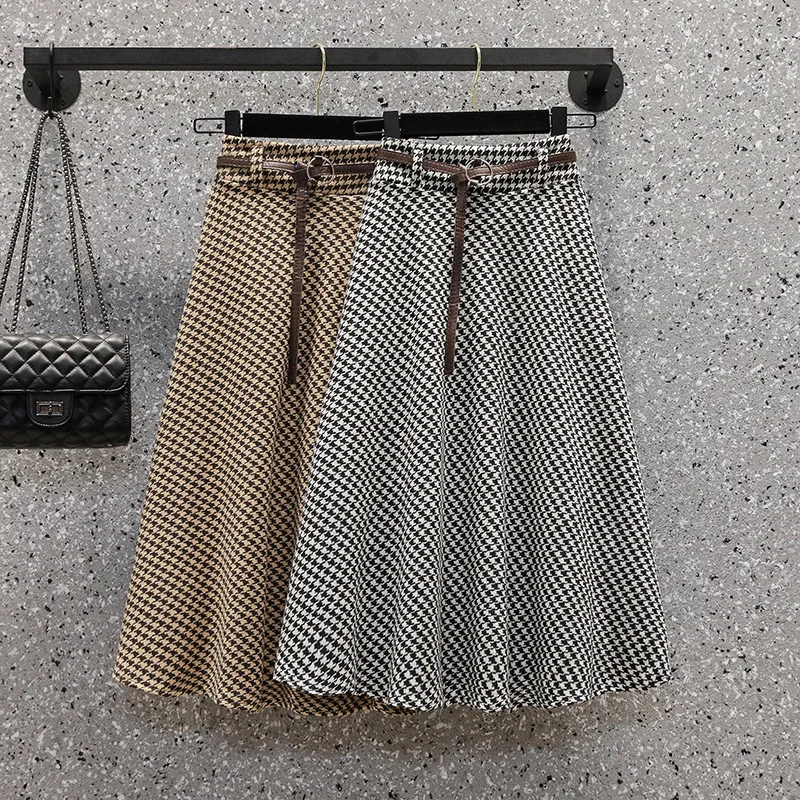 

Plaid Long Elegant High-Waisted Women'S Spring Autumn Winter Skirts Korean Style Fashion 2022 Harajuku Clothes Kawaii