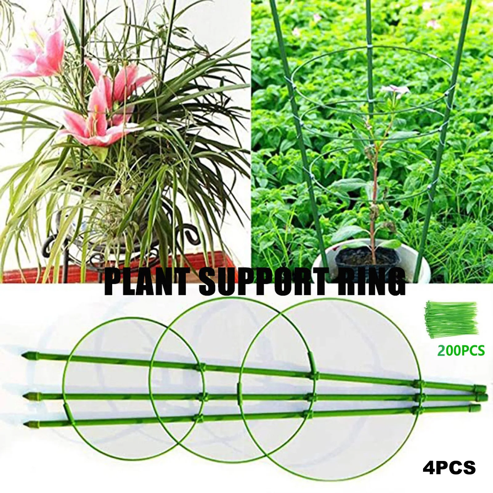 

Climbing Vine Rack Plant Potted Support Frame Plastic Coated Steel Flower Vegetables Adjustable Trellis Bracket Plant Support#g3