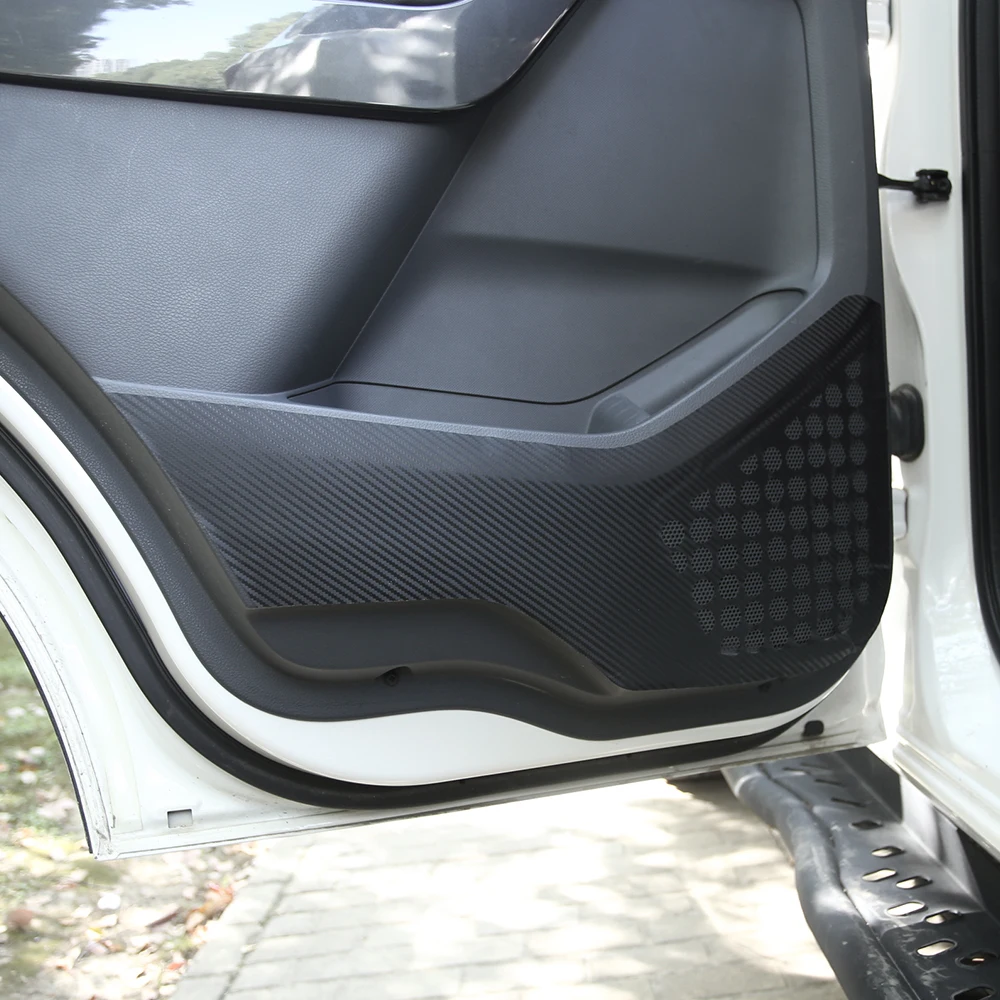 Zlord углеродное волокно внутренняя дверь автомобиля анти Kick Pad копилот ящик для