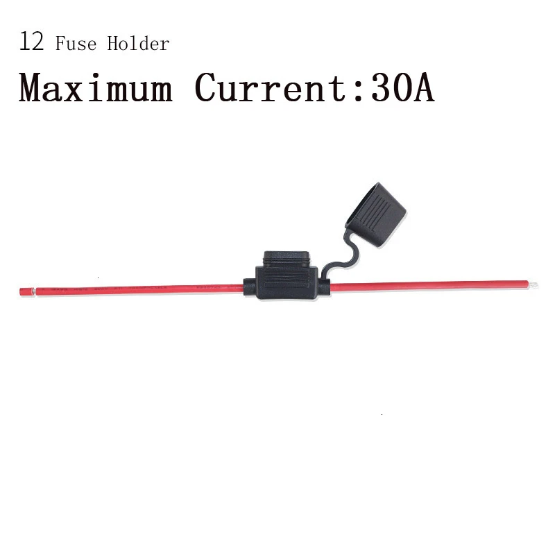 5pcs In Line Car Middle Blade Fuse Holder Splash-proof for 12V 50A 30A 20A 10A Fuses Automotive Fuse Holder