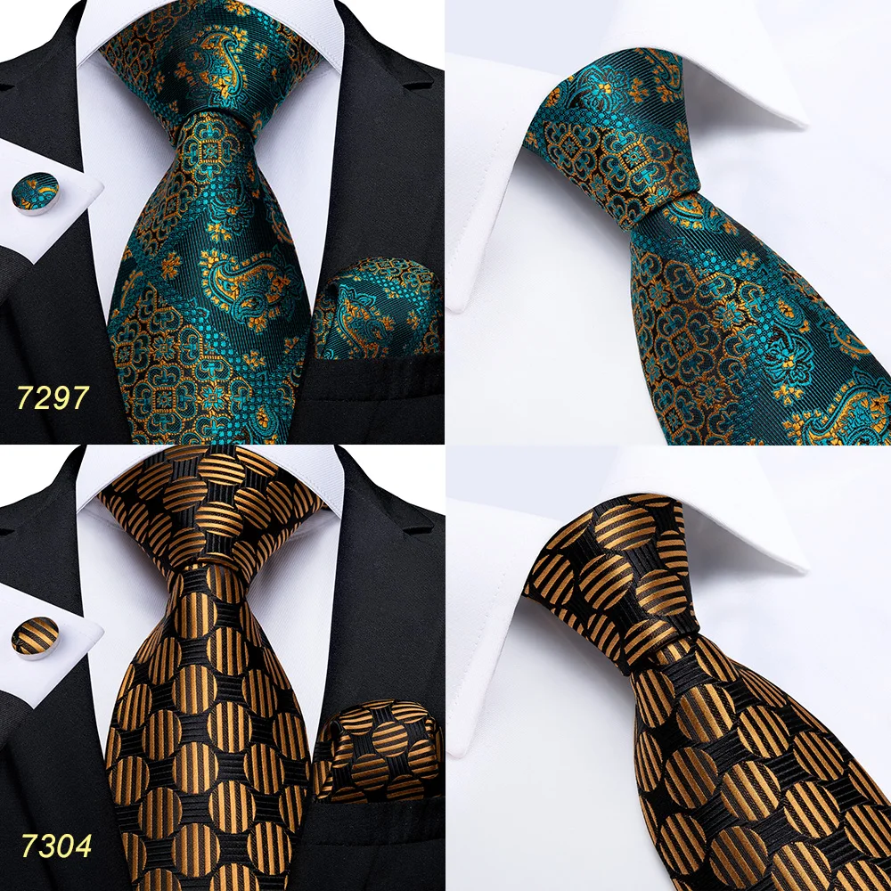 Подарочный мужской галстук зеленый синий Пейсли Шелковый Свадебный для мужчин