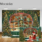 Mocsicka Рождественский фон Праздничная игрушка фабрика зеленый деревянный фон для фотосъемки Рождественская елка снег детский реквизит для фотосъемки