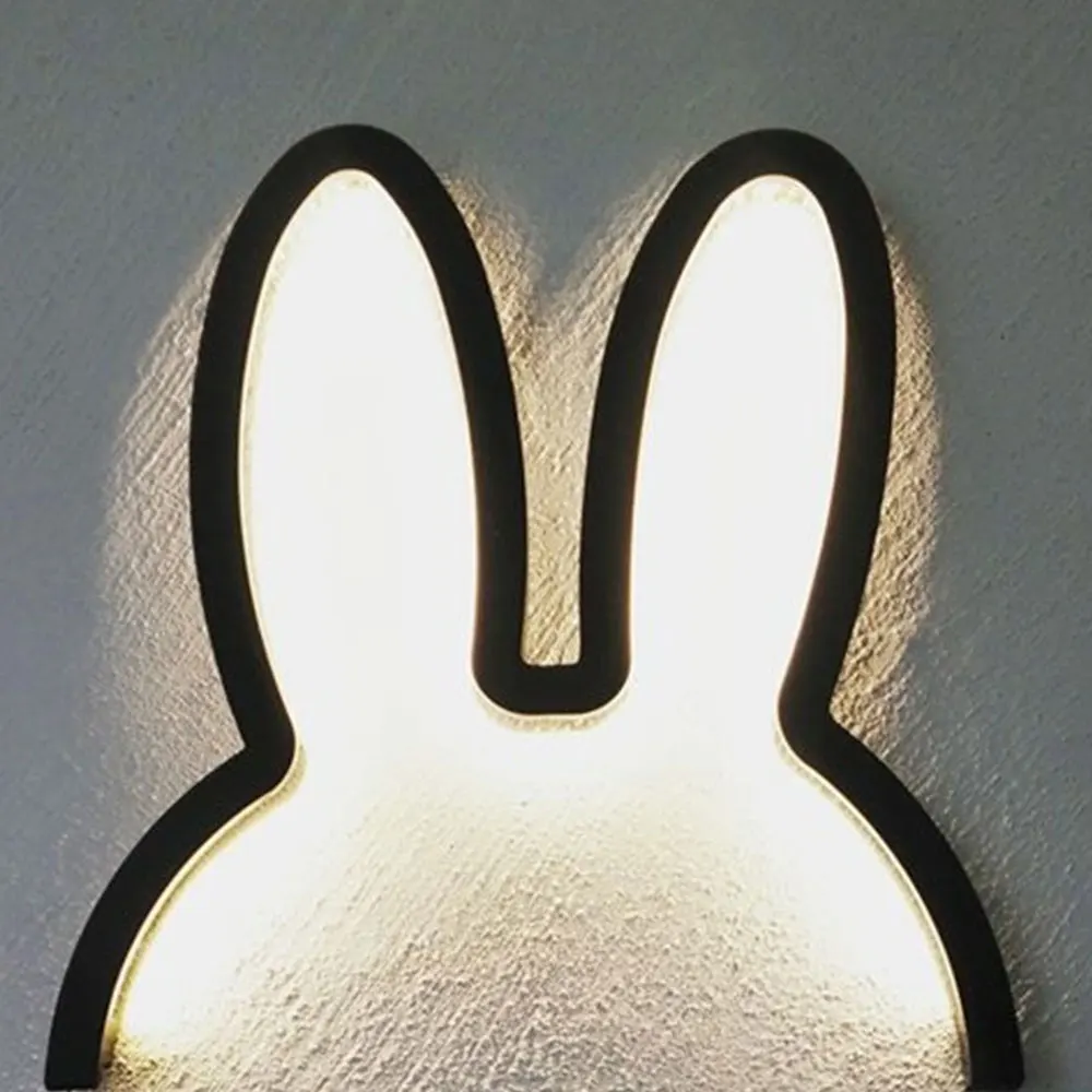 Детская Ночная лампа кролик ночной Светильник s для детей настенная спальня