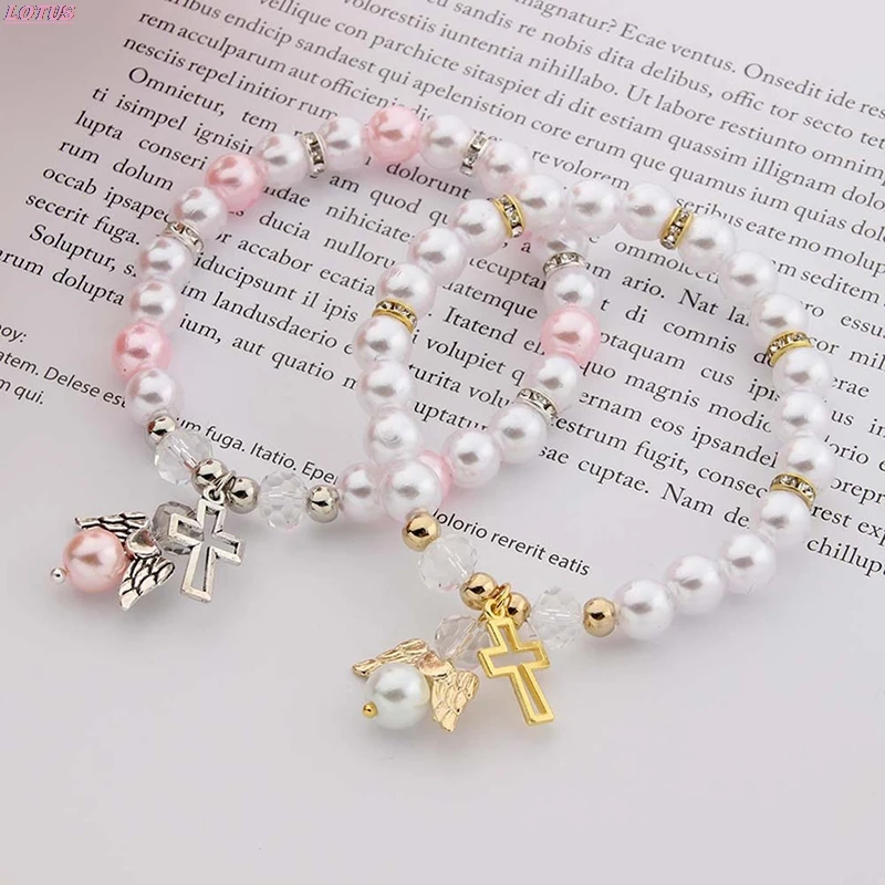 

Baby Shower Favor Christening Bracelet Angel Baby Shower Girl Boy Baptism Gift Cute Giveaway Souvenir Hotsale