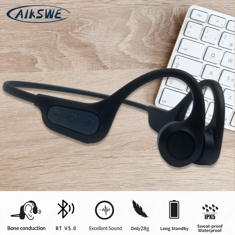 

Bluetooth-наушники AIKSWE с костной проводимостью, водонепроницаемые