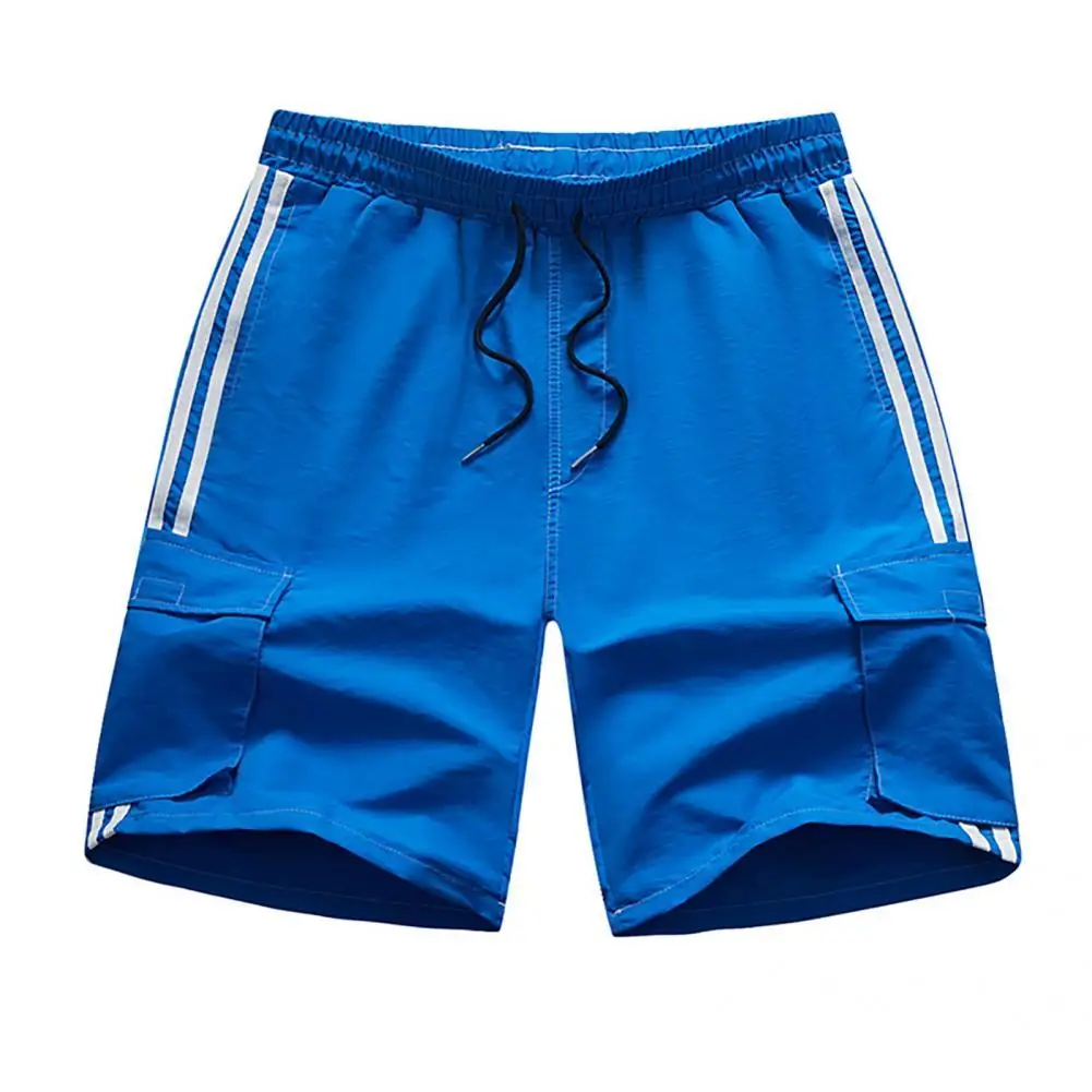 

Breathable Fashion Mid Waist Men Beach Shorts All-matched Board Shorts Drawstring Streetwear