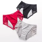 Кружевные менструальные трусики с защитой от протечек, сексуальное дышащее бесшовное мягкое женское нижнее белье Breifs