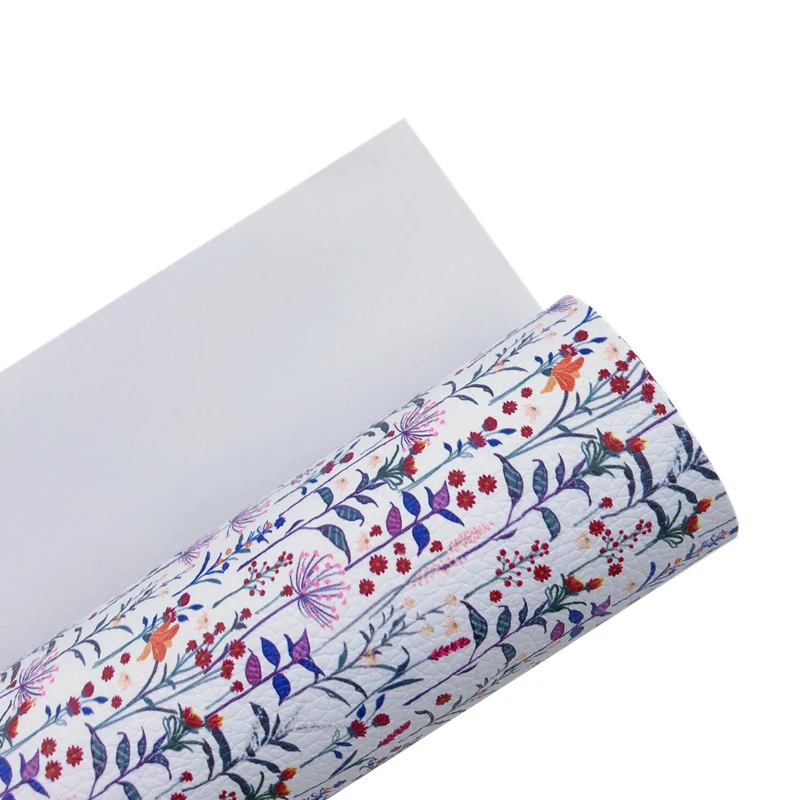 Новая Радуга 30x2 2 см/A4 красивые дикие цветы принт искусственная кожа для многих DIY