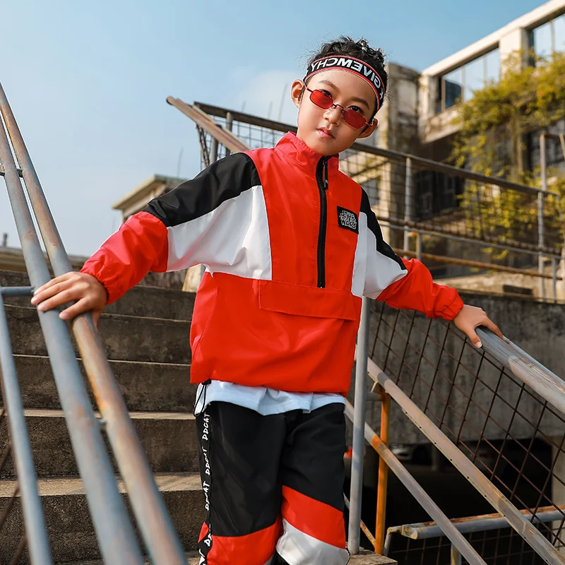 Новый детский танцевальный костюм в стиле хип-хоп модная толстовка штаны для