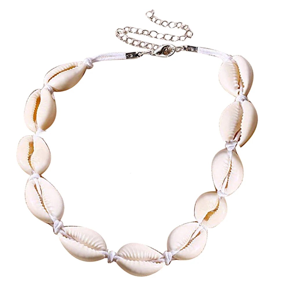 

Women Cowrie Shell Beaded Hand Woven Choker Necklace Hawaiian Beach Jewelry New