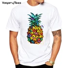 Мужская одежда 2020 солнце пляж ананас Смешные эстетические мужские футболки с принтом досуг короткий рукав o-образным вырезом Футболка с фруктами